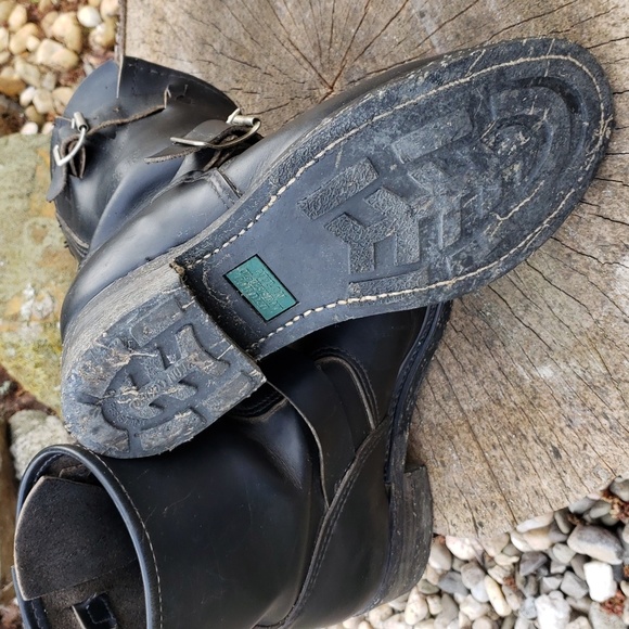 Leather Moto Engineer Boots - Picture 4 of 11